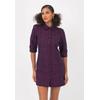 Jerseykleid FRESHLIONS "Neria", Damen, Gr. L, EURO-Größen, rot (dunkelrot), 100% Polyester, Batikmuster, casual, kurz, ohne Ausschnitt, Kurzarm, Kleider, im klassischen Design