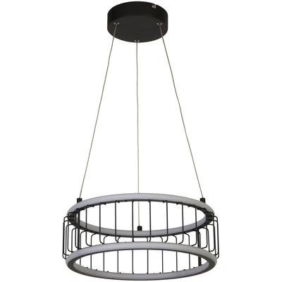 SEARCHLIGHT LED-Hängeleuchte "Hängeleuchte Circolo, 1-flammig", schwarz, weiß und klar, Ø 38,00cm H: 13,50cm, Lampen, El