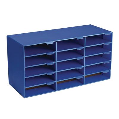 AdirOffice File Classroom Literature Organizer, 15 Sections, Letter Size, 32 x 13 x 17, Blue (ALHI50115BLU)