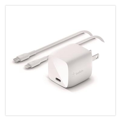 Belkin BOOST CHARGE USB-C PD 3.0 PPS Wall Charger + USB-C to USB-C Cable, White (BLKWCA005DQ1MWH)