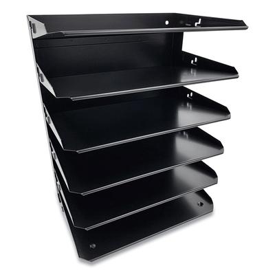 Coin-Tainer HASZ0157 Steel Horizontal File Organizer, 6 Sections, Letter Size Files, 8.75 x 12 x 15, Black CTXHASZ0157