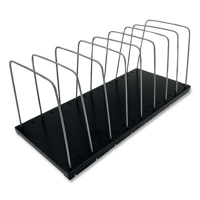 Coin-Tainer HASZ0158 Steel Wire Vertical File Organizer, 8 Sections, Letter Size Files, 18.25 x 8 x 7.5, Black/Metal Gray CTXHASZ0158