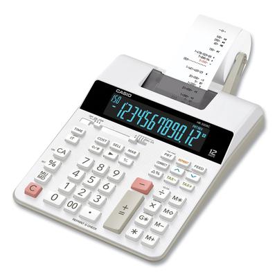 Casio HR-300RC 12-Digit Printing Calculator, Black/Red Print, 2 Lines/Second, White (CSOHR300RC)