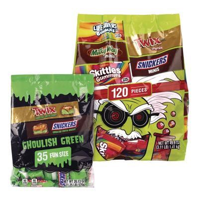 MARS Mixed Chocolate and Gummies Variety, Halloween Bundle, 2 Bags, 155 Pieces (GRR60004105)