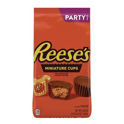 Reese's Peanut Butter Cups Miniatures, Party Pack, 35.6 oz Bag (REE44709)