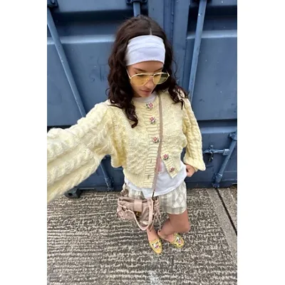 Kimchi Blue Posie Cardigan - Yellow XS at Urban Outfitters