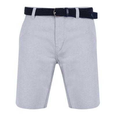 Shorts Armando Cotton Chino Shorts with Woven Belt in Pearl Blue / XL - Tokyo Laundry