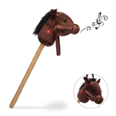 relaxdays Steckenpferd für Kinder mit Sound Image