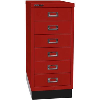Bisley Schubladenschrank »MultiDrawer« A4, einbahnig, 6 Schübe, mit Sockel rot, 27.9x67x38 cm Image
