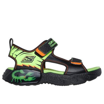 Skechers Boy's Creature-Splash - Bugtacular Sandals | Size 13.0 | Black/Lime | Synthetic | Machine Washable