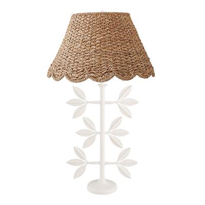 Dorothy Table Lamp with Shade - Scalloped Seagrass Natural - Ballard Designs