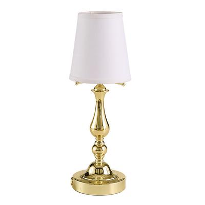 Callum Accent Lamp with Shade - Polished Brass with Macey Trellis Shade Persimmon - Ballard Designs