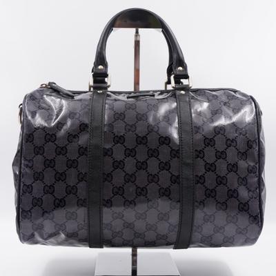 Gucci Bags | Bd50 Gucci Gg Plus Monogram Joy Boston Bag | Color: Black/Blue | Size: Os