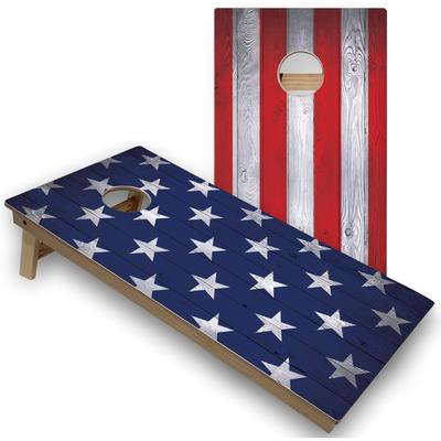 American Flag Split Cornhole Board Set