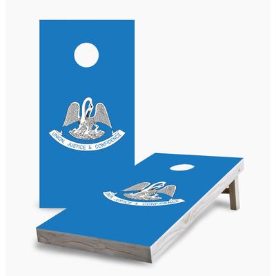 Louisiana State Flag Cornhole Boards