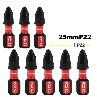 Geinxurn 1 Zoll Pozidriv # 2 PZ2 Impact Tough Screwdriver Power Bit Set, S2 Schraubendreher Bits Set aus legiertem Stahl