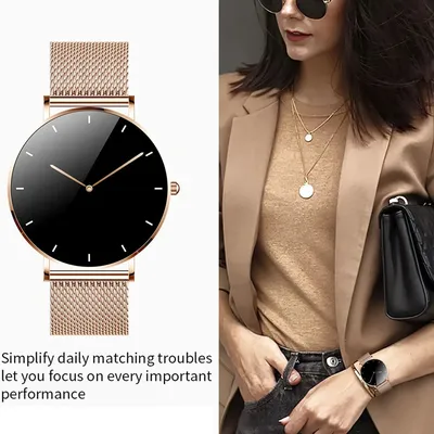 LIGE Ultra Dünne Mode Smart Uhr Frauen AMOLED Display Immer Zeit Zeigen Uhren Anruf Erinnerung Paar Image