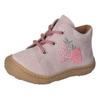 Lauflernschuh PEPINO BY RICOSTA "MECKI WMS: mittel", Kinder, Gr. 20, rosa, Nubukleder, bestickt, casual, Schuhe, Schnürschuh mit Lederinnenausstattung, Größenschablone zum Download