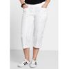 3/4-Hose SHEEGO "Große Größen", Damen, Gr. 48, Normalgrößen, weiß, Obermaterial: 97% Baumwolle, 3% Elasthan, unifarben, casual, 3/4-Länge, Hosen, Mit Krempelfunktion
