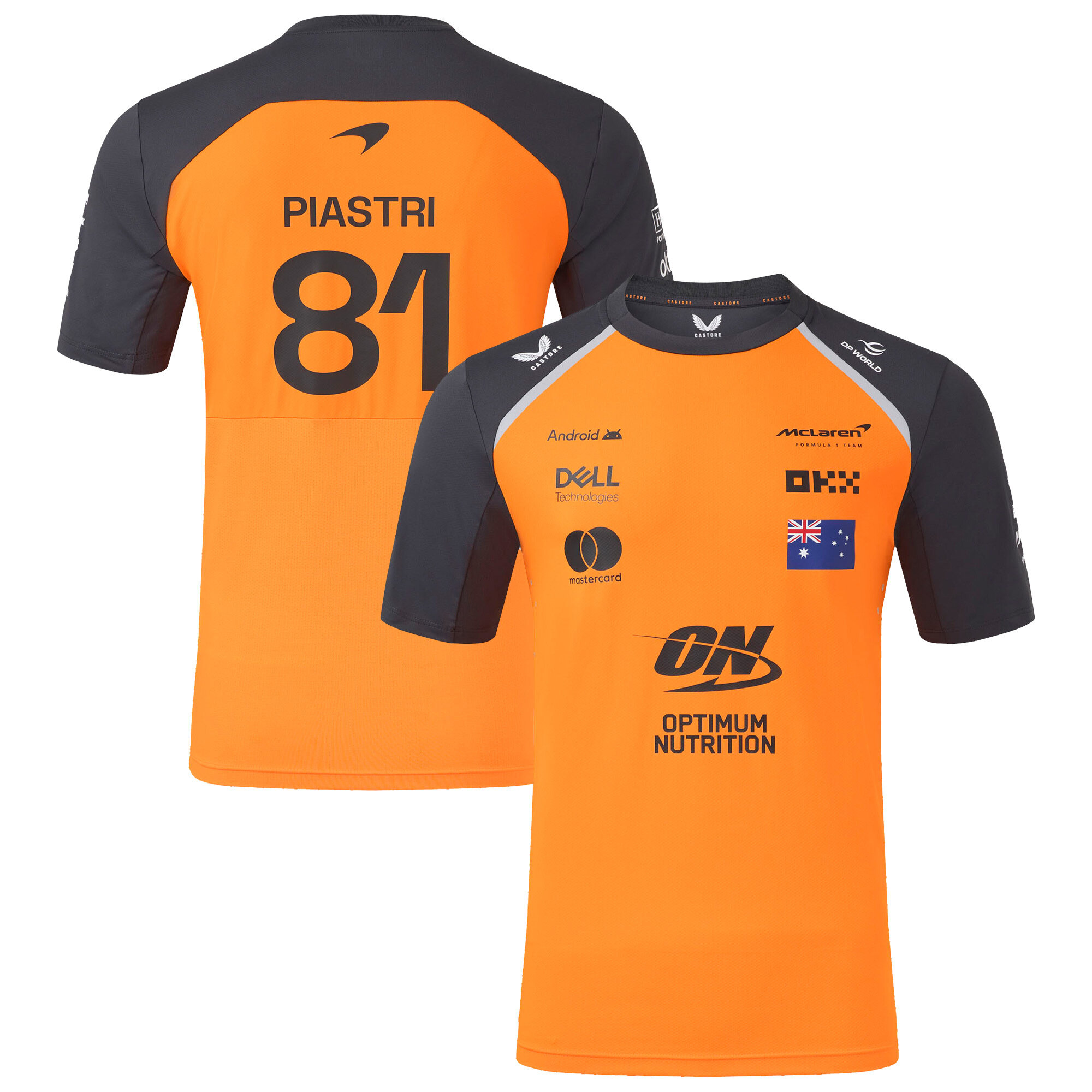 McLaren 2025 Team Oscar Piastri Driver Set Up T-Shirt – Herbst Image