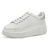 Keilsneaker TAMARIS, Damen, Gr. 41, silber (weiß, silberfarben), Lederimitat, sportlich, Schuhe Sneaker, Schnürschuh, Halbschuh, Freizeitzeitschuh mit Lochmuster