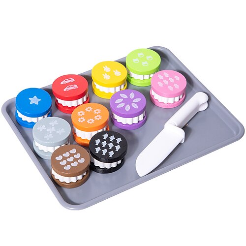 Lernspielzeug, Spiel-Lebensmittelset für Kleinkinder, Schneiden von Lebensmitteln für Vorschulaktivitäten, Rollenspiel-Küchenzubehör für Kinder, Farbsortierset für Jungen Lernspielzeug für die Image