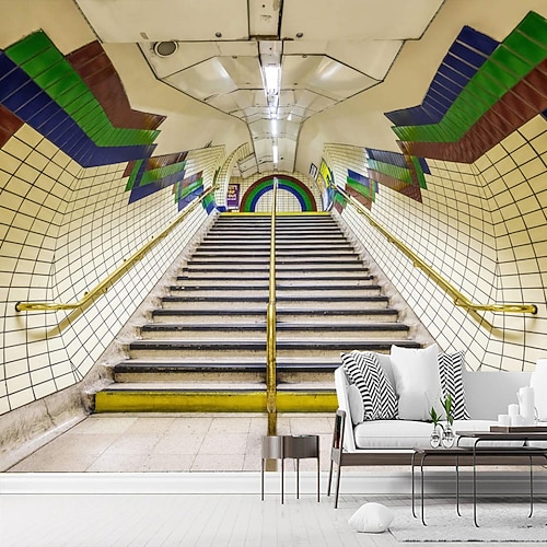 Landschaft Höhle 3D Tapete Heimdekoration Wandmalerei Rolle Abziehen und Kleben Abnehmbare PVC/Vinyl-Material Selbstklebend/Kleber erforderlich Wanddekoration für Wohnzimmer Image