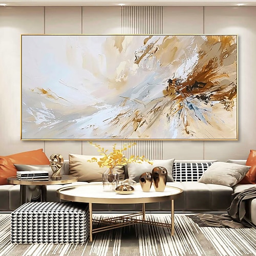 Mintura handgefertigte abstrakte Ölgemälde auf Leinwand, Wandkunst, Dekoration, modernes Bild für die Inneneinrichtung, gerolltes, rahmenloses, ungedehntes Gemälde Image