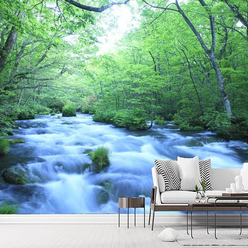 Landscape Nature 3D Wallpaper Home Decoration Wall Mural Roll Peel and Stick Removable PVC/Vinyl Material Self Adhesive/Adhesive Required Wall Decor for Living Room