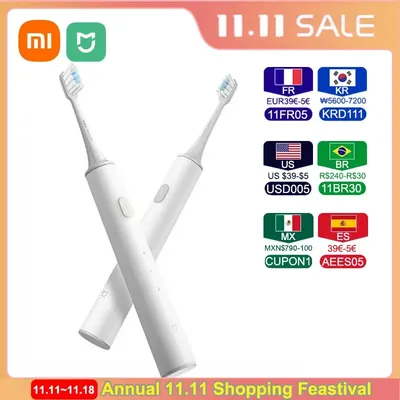 Xiaomi Mijia T300 Sonic Electric Toothbrushes,Long Battery Life ,IPX7 Waterproof Rechargeable
