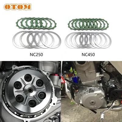 OTOM Motocross Clutch Friction Plates Steel Disc Kit For ZONGSHEN NC250 NC450 KAYO T6 K6 BSE J5 RX3