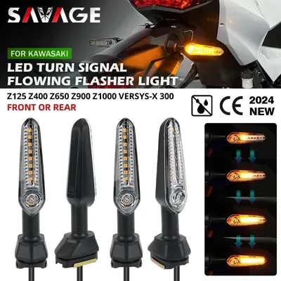 LED Turn Signal Flowing Light For KAWASAKI Z1000 Z900 Z650 Z400 Z125 Versys-X 300 Motorcycle