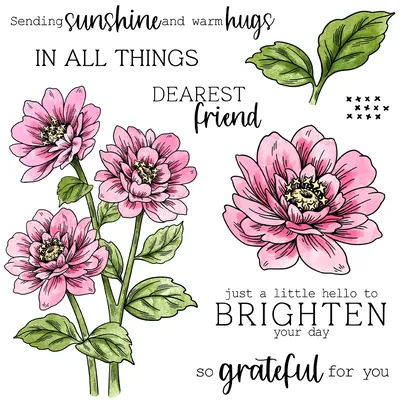 Mangocraft Blooming Flowers Cutting Dies Clear Stamp DIY Scrapbooking Supplies Metal Dies Silicone