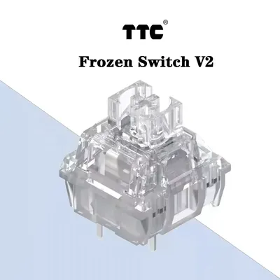 TTC Frozen Switch Silent V2 Linear MX Switches Gaming Mechanical Keyboard 3Pins 39g RGB Transparent