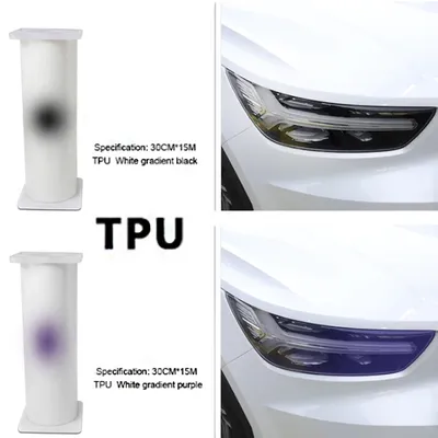 Car PPF Paint Photochromic Film UV Color Change Headlight Protection Film Self-healing Anti-scratch