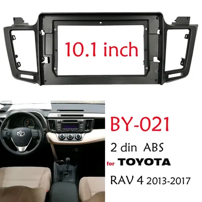 Car 2Din Stereo Radio 9/10.1 Inch Fascia Frame For Toyota RAV4 2013-2019 Audio Fitting Adaptor Facia