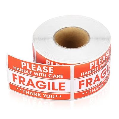 500PCS/Roll 1000Pcs/Roll Fragile Stickers The Goods Please Handle With Care Warning Labels DIY Goods