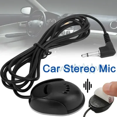 Car Stereo Microphone 3.5mm External Microphone for Car Stereo Audio Receiver GPS DVD Bluetooth
