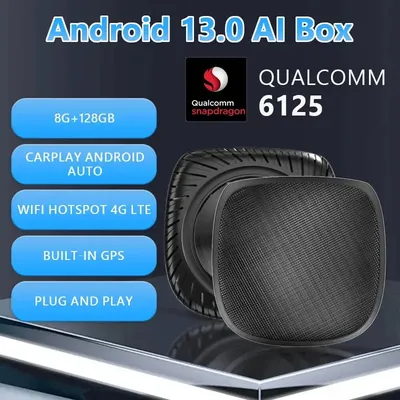 CarPlay Ai Box 8+128G Android 13 Wireless Carplay Android Auto QCM6125 8-Core CPU 4G LTE for VW Audi