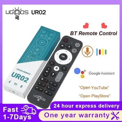 Original UGOOS UR02 Bluetooth Voice Remote Control Replacement for Ugoos TOX1 TOX3 AM8 PRO AM6B