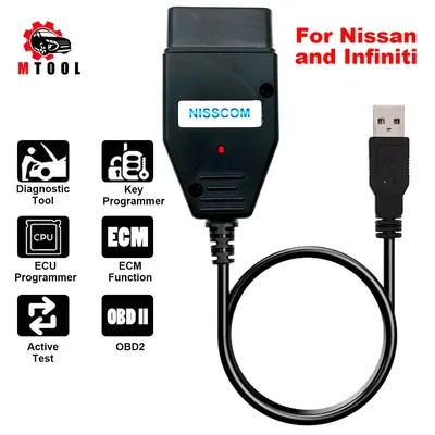 ITCARDIAG NISSCOM for Nissan & Infiniti OBD2 Diagnostic Tool Support ECM ABS Program Immobiliser Key