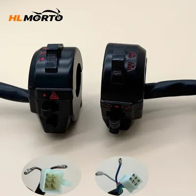 22mm Motorcycle Handle Bar Left Right Control Switches Horn Turn Signal Headlight Electric Start For