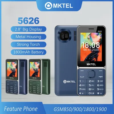 MKTEL 5626 Feature Phone Triple Sim Card 2.8" Display 1800mAh Battery