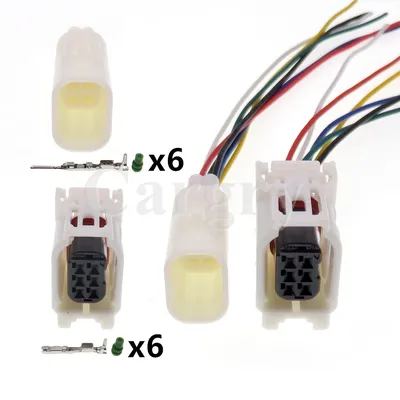 1 Set 6P 6188-0706 6189-1142 Car Reversing Radar Probe Connector AC Assembly Automotive Wiring