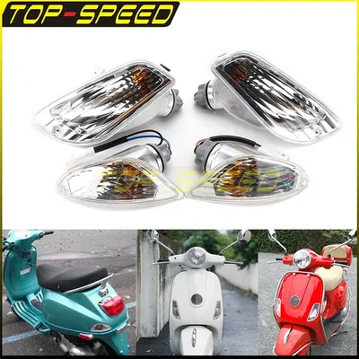 Front Rear Motorcycle Turn Signal Light Indicator Lamp For LX 50 125 150 2-Takt 4-Takt LXV Clear