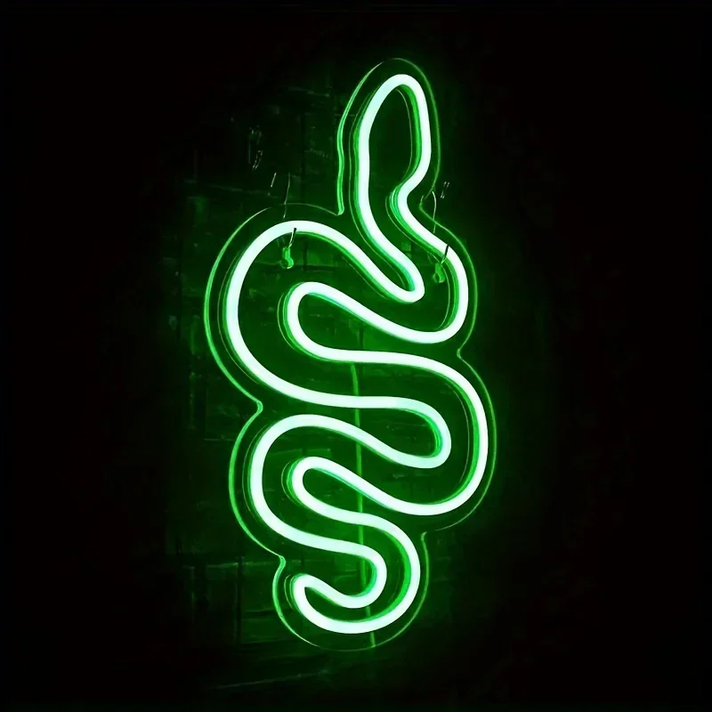 Snake Neon Sign for Wall Décor,LED Neon Signs Bedroom Beer Bar Neon Light Sign Hotel Party Club Office Art Lights