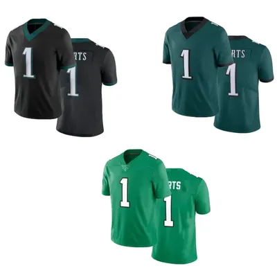 American Football Jersey Embroidered Stitched Breathable Soccer Uniform Short Sleeve Rugby Jersey Eagles#1#6 For Men's Clothing
