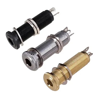 1pc Electric Guitar Bass Socket Stereo 6.35mm Jacks Hole 1/4 Inch Output Jack Plug Parts Accessories