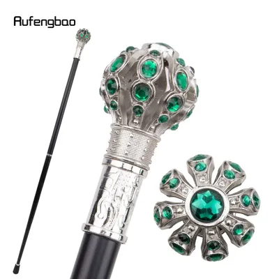 White Green Ball Walking Stick Decorative Vampire Cospaly Vintage Party Fashionable Walking Cane