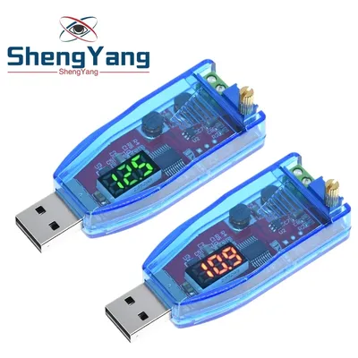 LED DC-DC 5V to DC 1-24V Adjustable Potentiometer USB Step Up/Down Buck Boost Converter Power Supply
